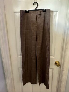 Cache Brown Plaid Dress Pants